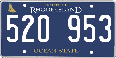 RI license plate 520953