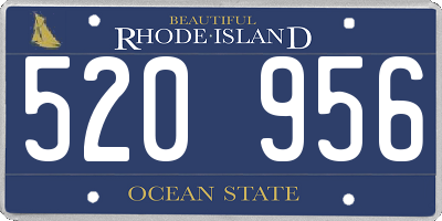 RI license plate 520956