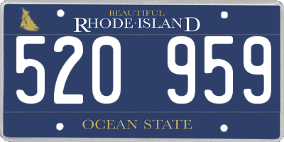RI license plate 520959