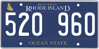 RI license plate 520960
