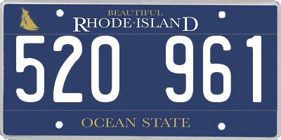 RI license plate 520961