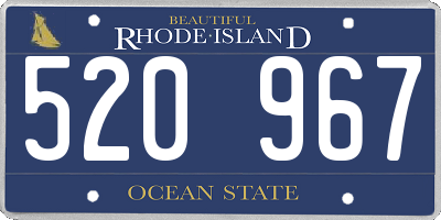 RI license plate 520967