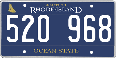 RI license plate 520968