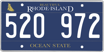 RI license plate 520972