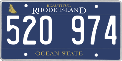 RI license plate 520974