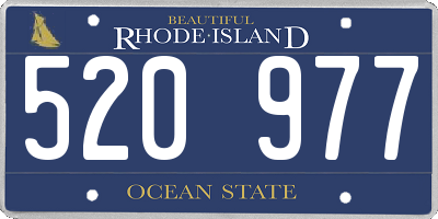 RI license plate 520977