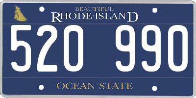 RI license plate 520990