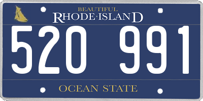RI license plate 520991