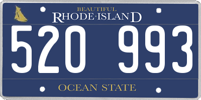 RI license plate 520993
