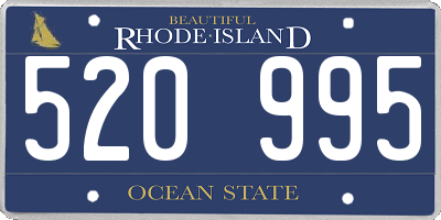 RI license plate 520995