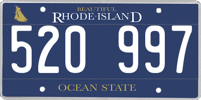RI license plate 520997