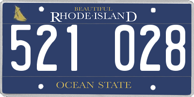 RI license plate 521028