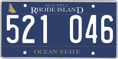 RI license plate 521046
