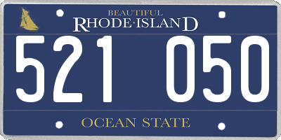 RI license plate 521050