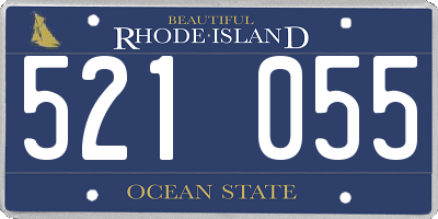 RI license plate 521055