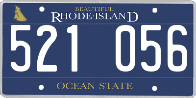 RI license plate 521056