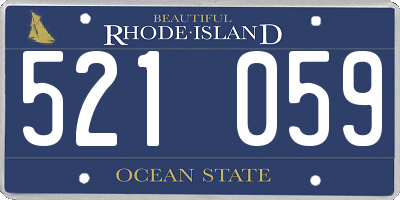RI license plate 521059
