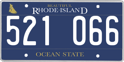 RI license plate 521066