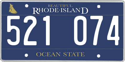 RI license plate 521074