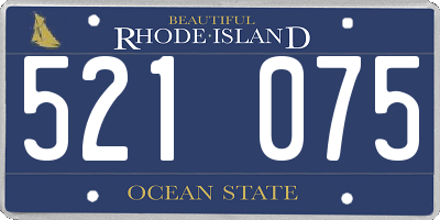 RI license plate 521075