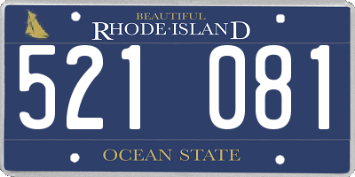 RI license plate 521081