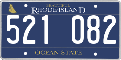 RI license plate 521082