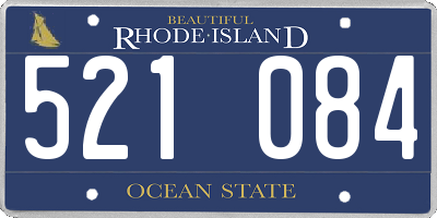 RI license plate 521084