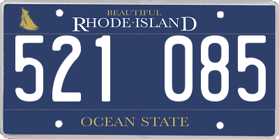 RI license plate 521085