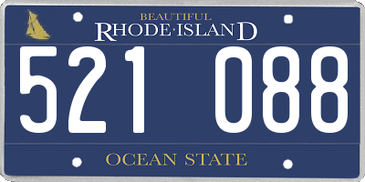 RI license plate 521088