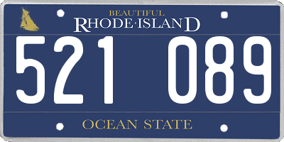 RI license plate 521089