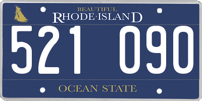 RI license plate 521090