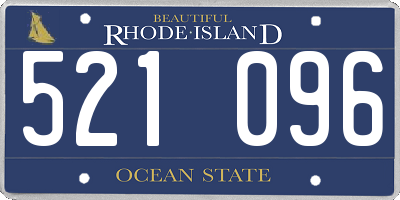 RI license plate 521096