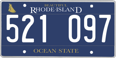 RI license plate 521097