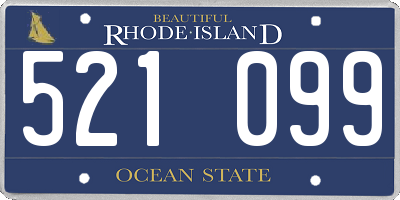 RI license plate 521099