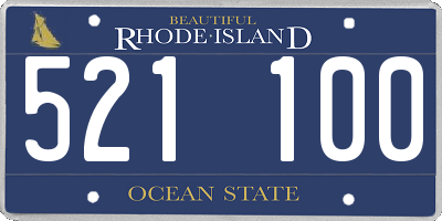 RI license plate 521100