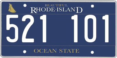 RI license plate 521101