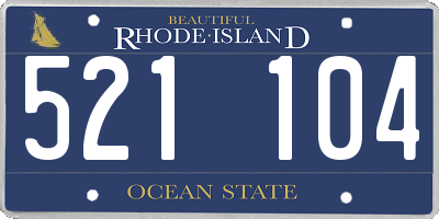 RI license plate 521104