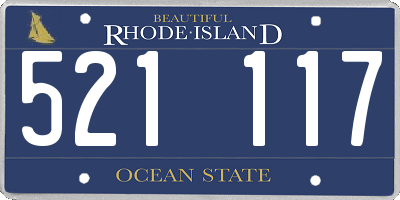 RI license plate 521117