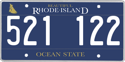 RI license plate 521122