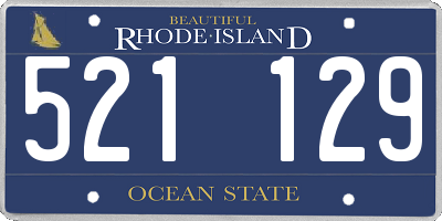 RI license plate 521129