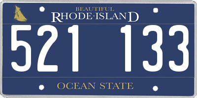 RI license plate 521133