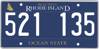 RI license plate 521135