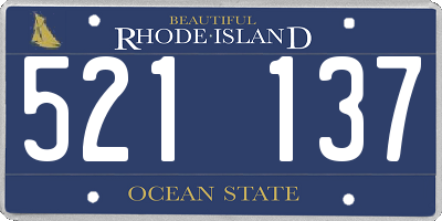 RI license plate 521137