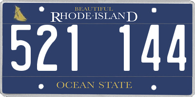 RI license plate 521144