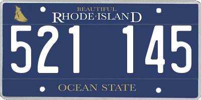 RI license plate 521145
