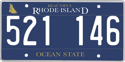 RI license plate 521146