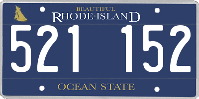 RI license plate 521152