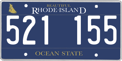 RI license plate 521155
