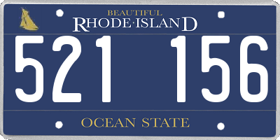 RI license plate 521156