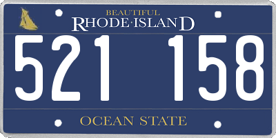 RI license plate 521158